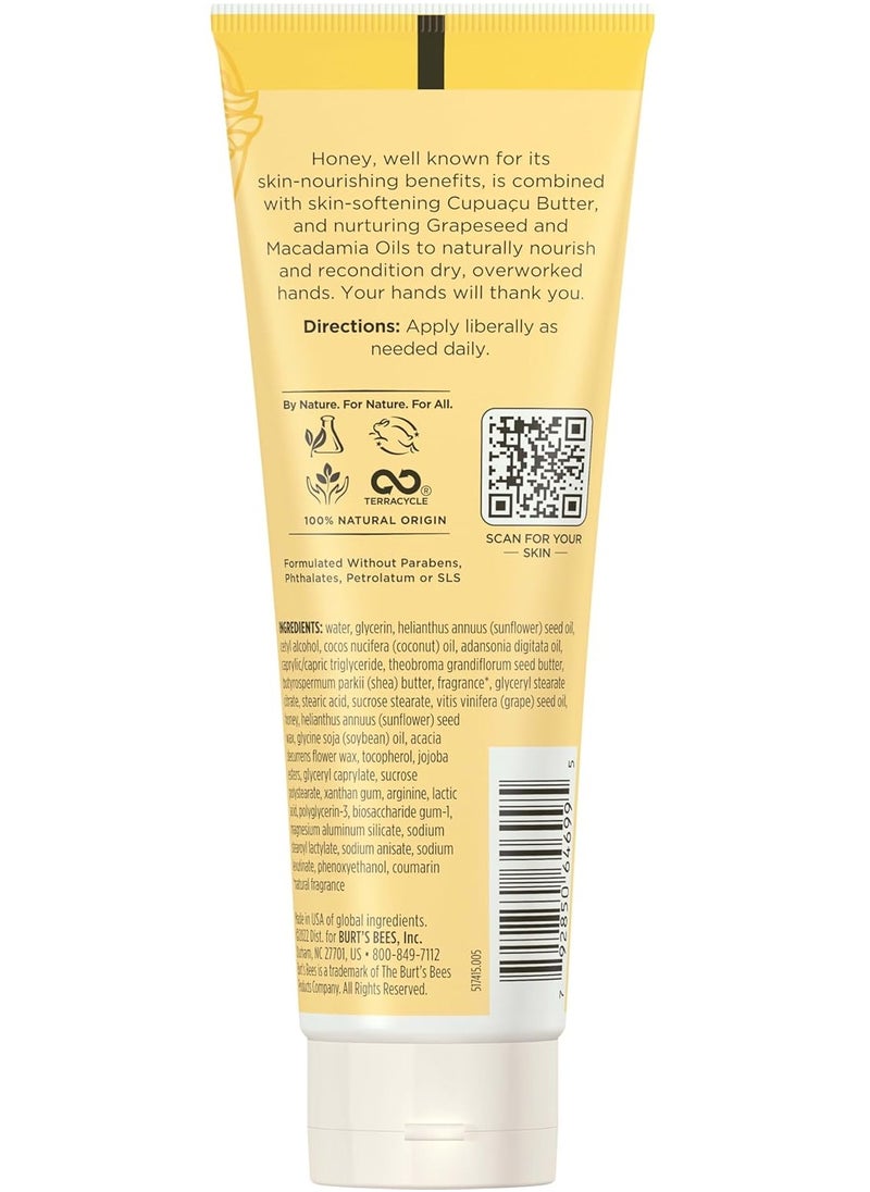 Burt's Bees Stocking Stuffers, Nourishing Honey & Grapeseed Oil Hand Cream, Natural Origin Skin Care Christmas Gifts, 2.6 Oz