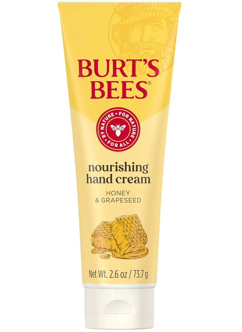 Burt's Bees Stocking Stuffers, Nourishing Honey & Grapeseed Oil Hand Cream, Natural Origin Skin Care Christmas Gifts, 2.6 Oz