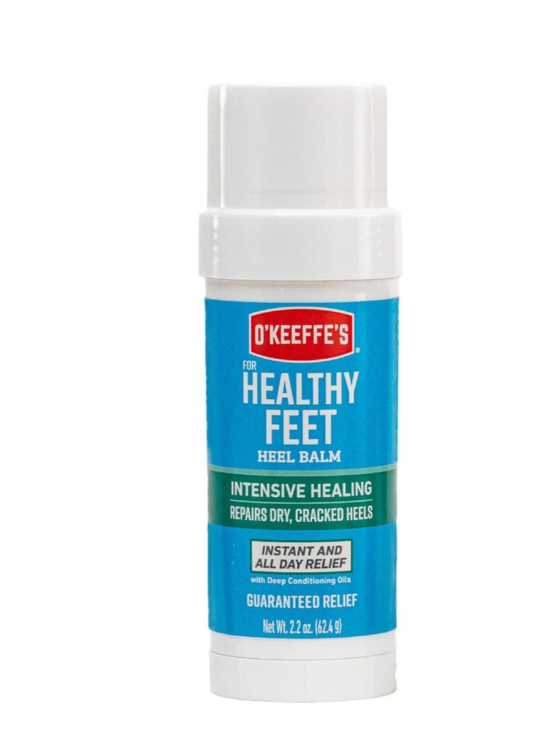 O'Keeffe's for Healthy Feet Intensive Healing Balm; Guaranteed Relief for Extremely Dry; Cracked Feet; Heel Balm that Instantly Fills Dry; Cracked Heels; 2.2oz Balm Stick; (Pack of 1)