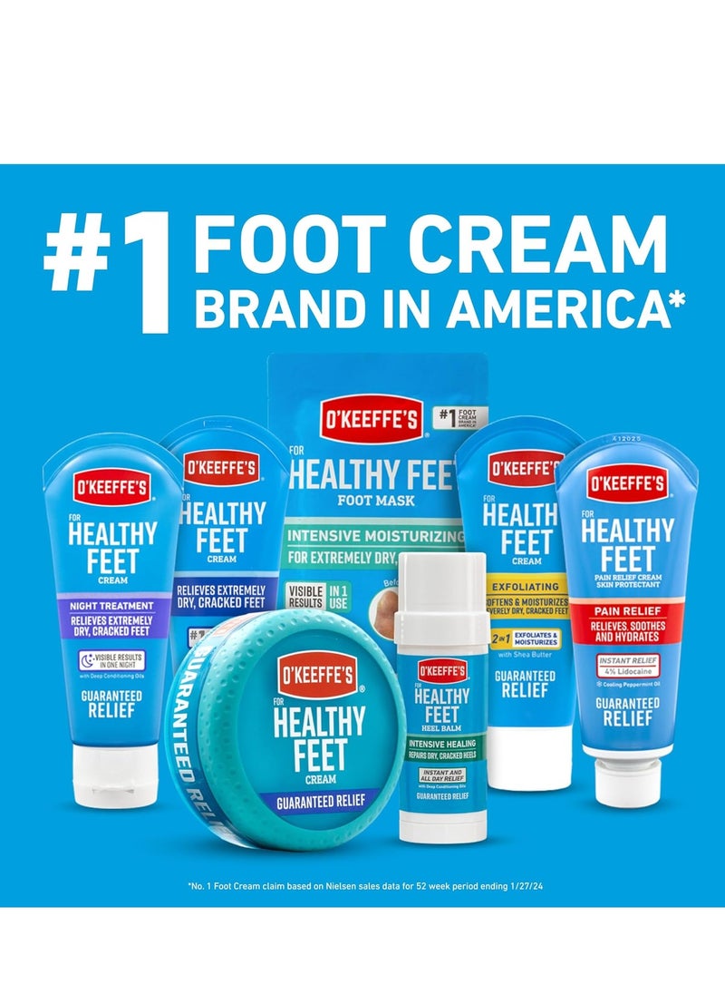 O'Keeffe's for Healthy Feet Intensive Healing Balm; Guaranteed Relief for Extremely Dry; Cracked Feet; Heel Balm that Instantly Fills Dry; Cracked Heels; 2.2oz Balm Stick; (Pack of 1)