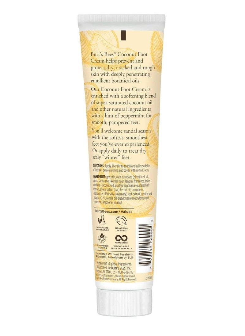 Burt's Bees Coconut Oil Foot Cream, Package May Vary, 4.3 Oz