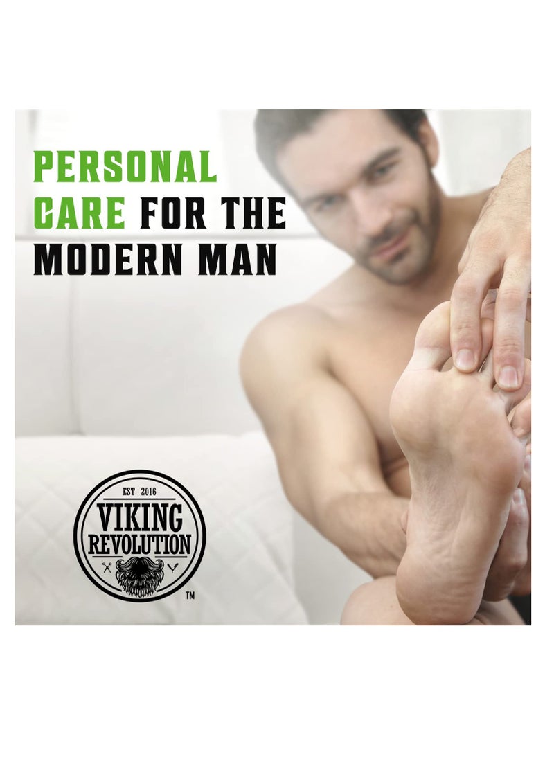 Viking Revolution Tea Tree Foot Cream for Dry Cracked Heels - Foot Balm For Cracked Feet - Dry Feet Repairing Cream with Aloe Vera and Mint (8oz)