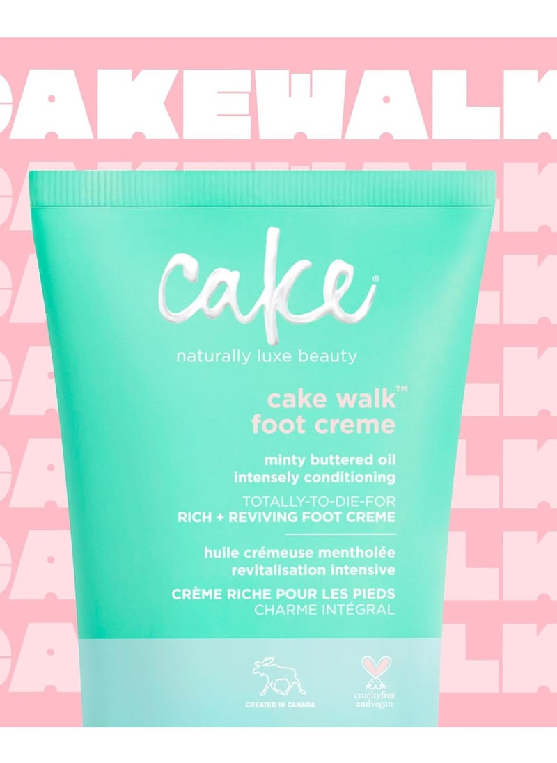 Cake Beauty Walk Triplemint Foot Crème, 3.5 Fluid Ounce