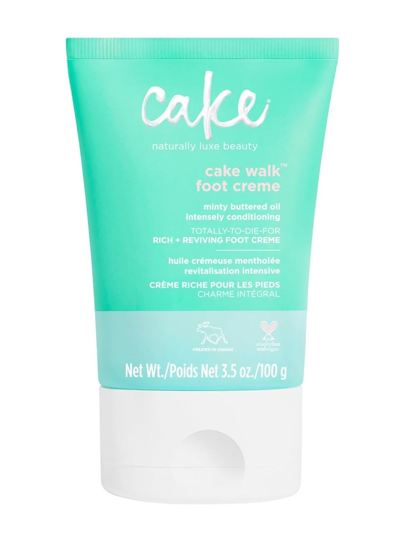 Cake Beauty Walk Triplemint Foot Crème, 3.5 Fluid Ounce