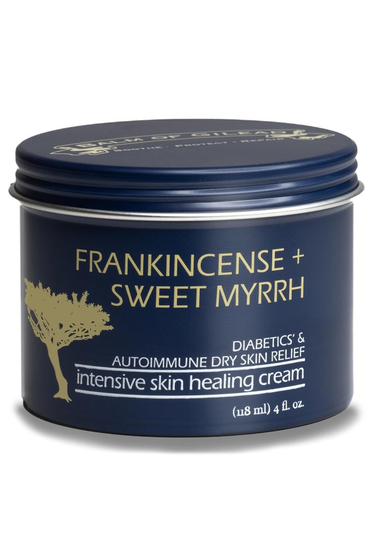 BALM OF GILEAD Foot Healing Cream – Frankincense and Sweet Myrrh Moisturizer for Sensitive Skin, Foot Therapy, Diabetic Skin Healing - Synergistic Action, Deeply Nourishing, Relieving