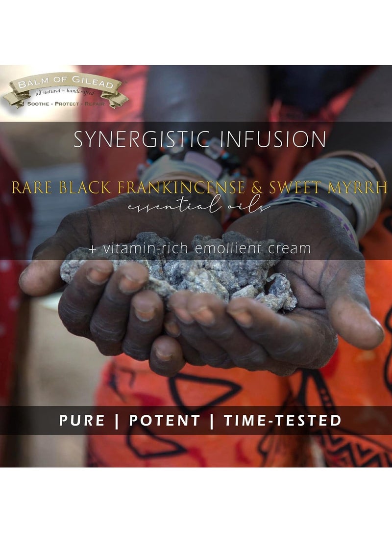 BALM OF GILEAD Foot Healing Cream – Frankincense and Sweet Myrrh Moisturizer for Sensitive Skin, Foot Therapy, Diabetic Skin Healing - Synergistic Action, Deeply Nourishing, Relieving