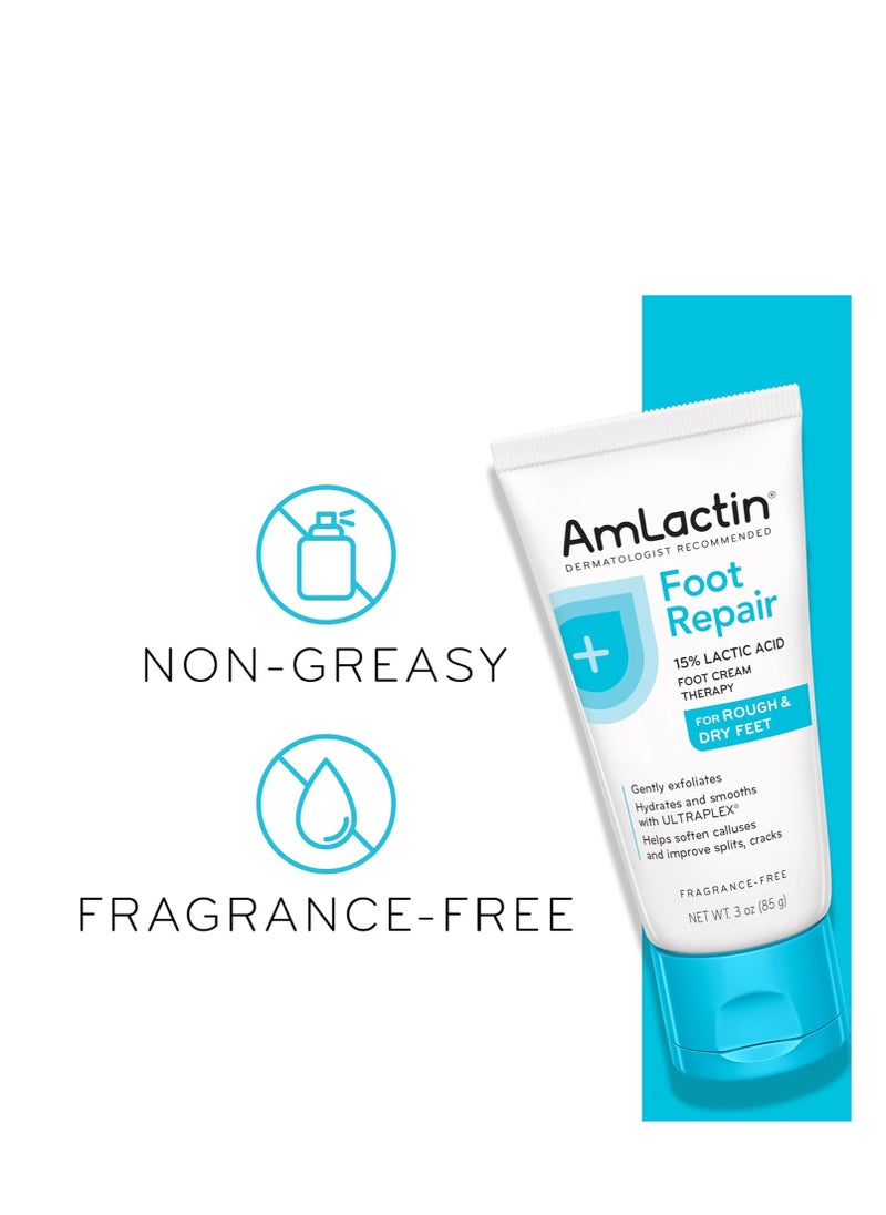 AmLactin Foot Cream Therapy, 3 Ounce (Pack of 2)