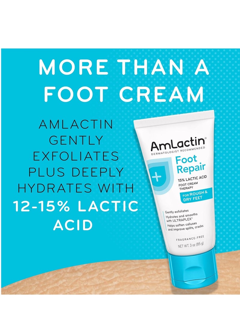 AmLactin Foot Cream Therapy, 3 Ounce (Pack of 2)