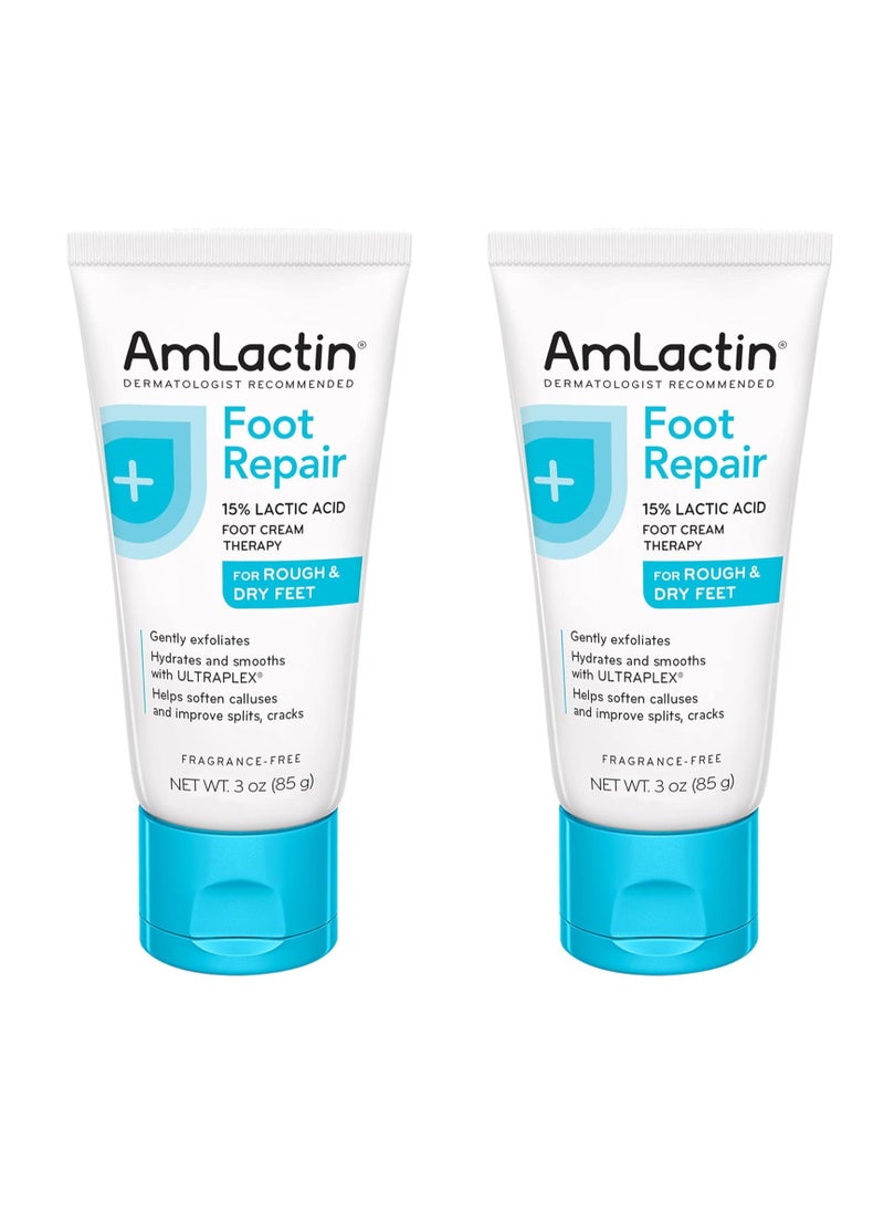 AmLactin Foot Cream Therapy, 3 Ounce (Pack of 2)