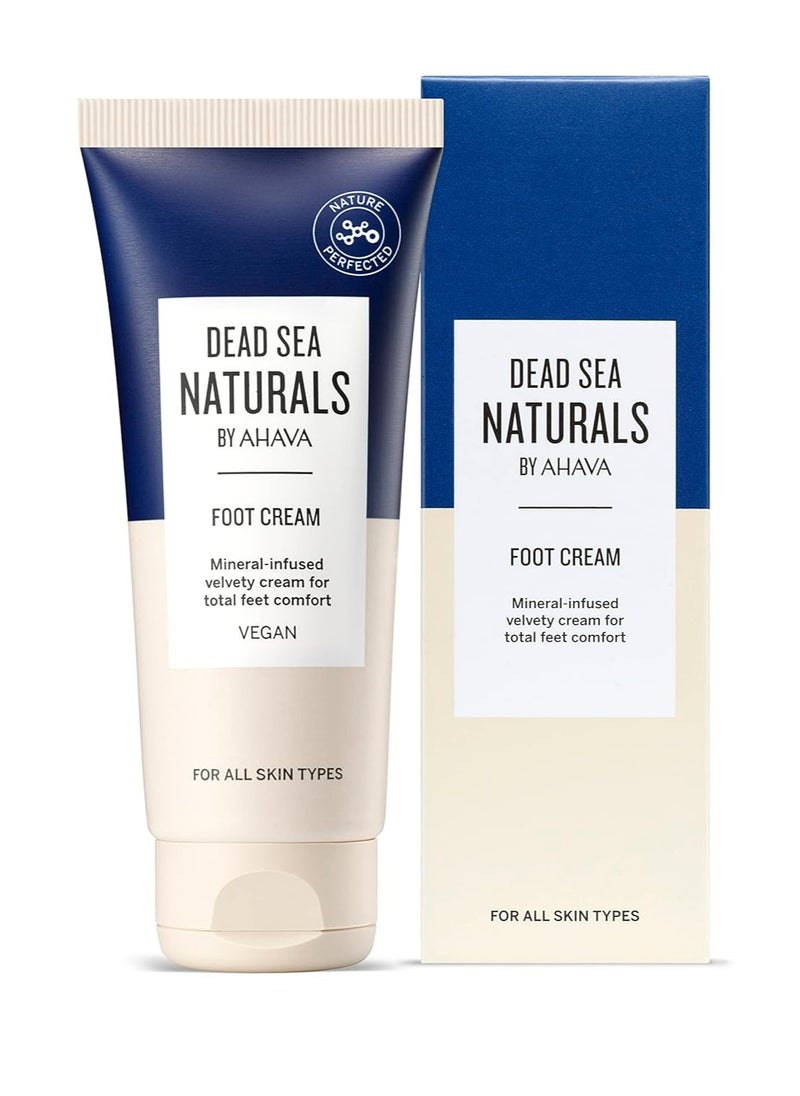 Dead Sea Naturals Foot Cream - Soothes, nourishes and hydrates feet, Provides Essential Relief, and softens Dry Sole, with Powerful Dead Sea Minerals, 3.4 Fl.Oz