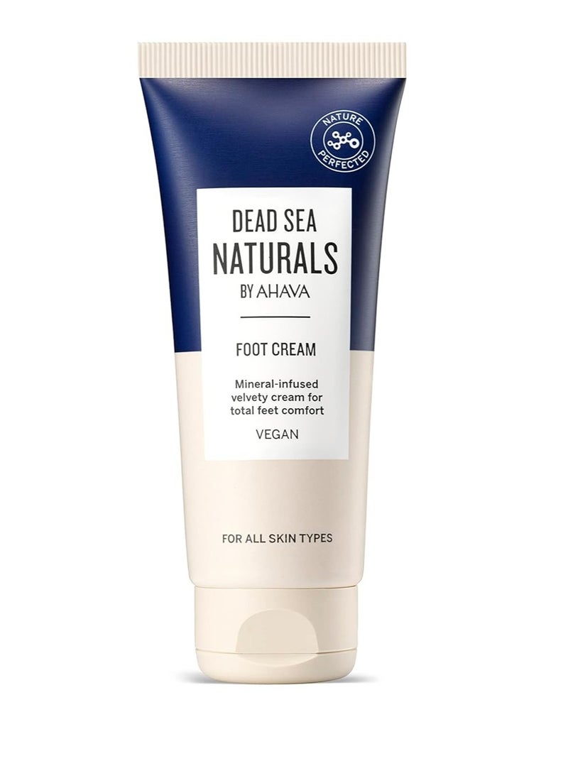 Dead Sea Naturals Foot Cream - Soothes, nourishes and hydrates feet, Provides Essential Relief, and softens Dry Sole, with Powerful Dead Sea Minerals, 3.4 Fl.Oz