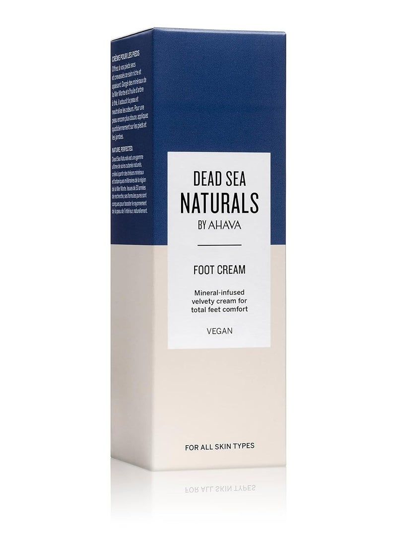 Dead Sea Naturals Foot Cream - Soothes, nourishes and hydrates feet, Provides Essential Relief, and softens Dry Sole, with Powerful Dead Sea Minerals, 3.4 Fl.Oz