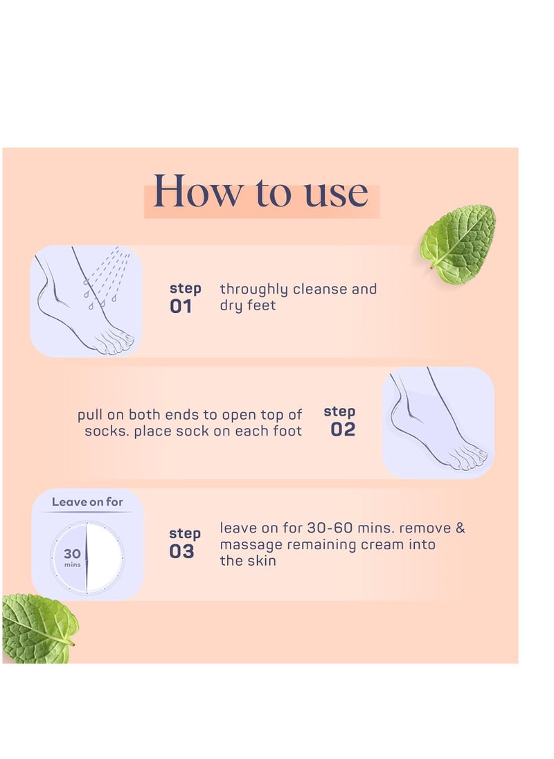 SpaLife Softening Care Foot Sockies (8-Pack) - Spearmint & Tea Tree Oil, Exfoliating Pack for Healthy Feet, Intensive Repair, Callus Remover Sockies, Dry Skin Solution, Moisturizing Foot Treatment