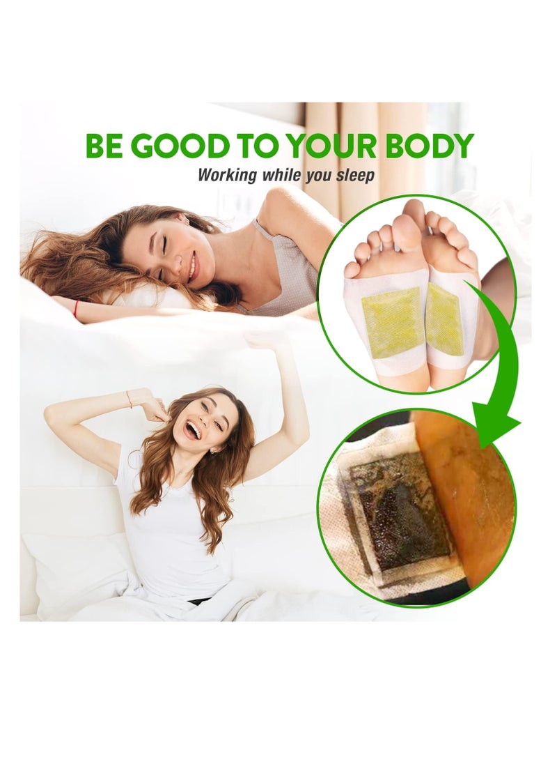 Foot Paches, Premium Deep Cleansing Foot Pads, Bamboo Foot Paches, Ginger Foot Pads for Promoting Sleeping, Relieving Fatigue and Relaxing Muscles & Tendons and Eliminate Moisture 20 Packs