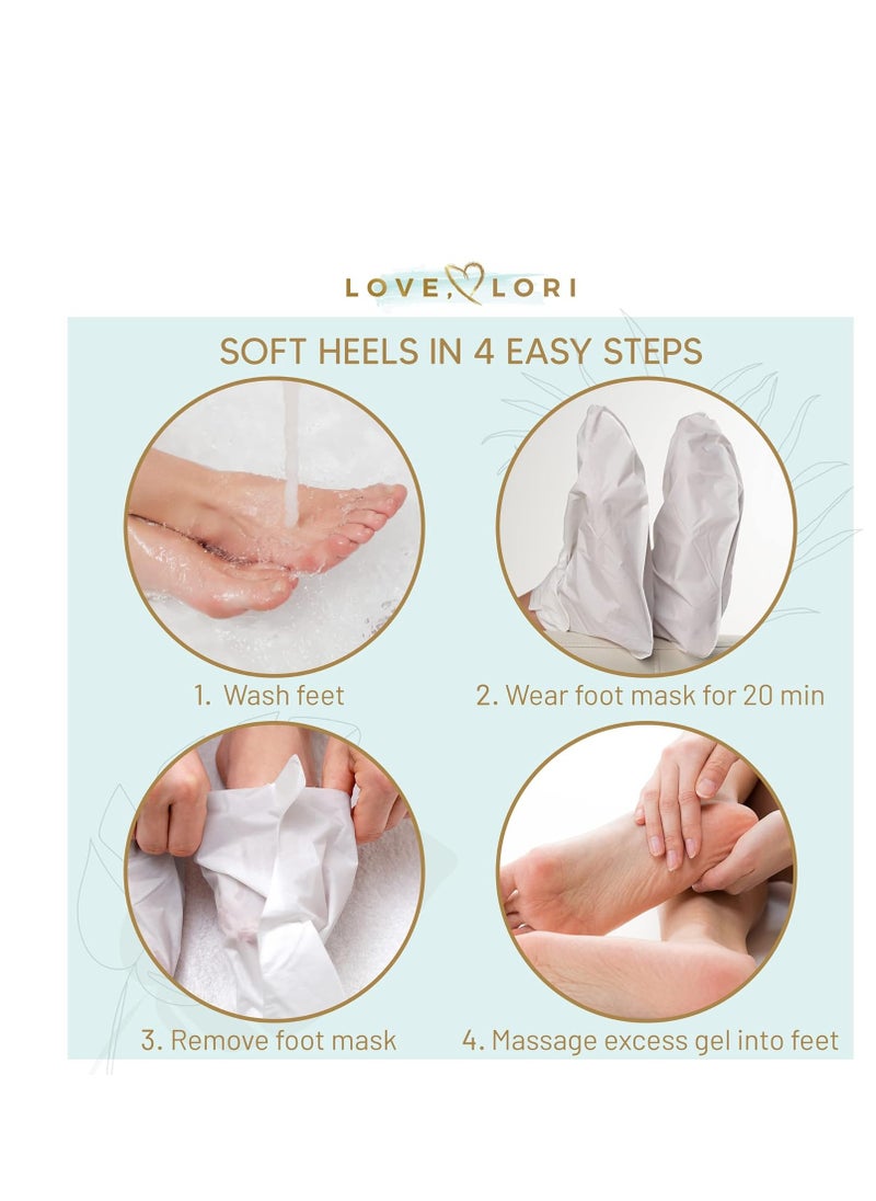 Foot Care Kit - Effective Foot Mask for Rough Cracked, Dry Feet - Foot Spa Kit of 10 Moisturizing Socks