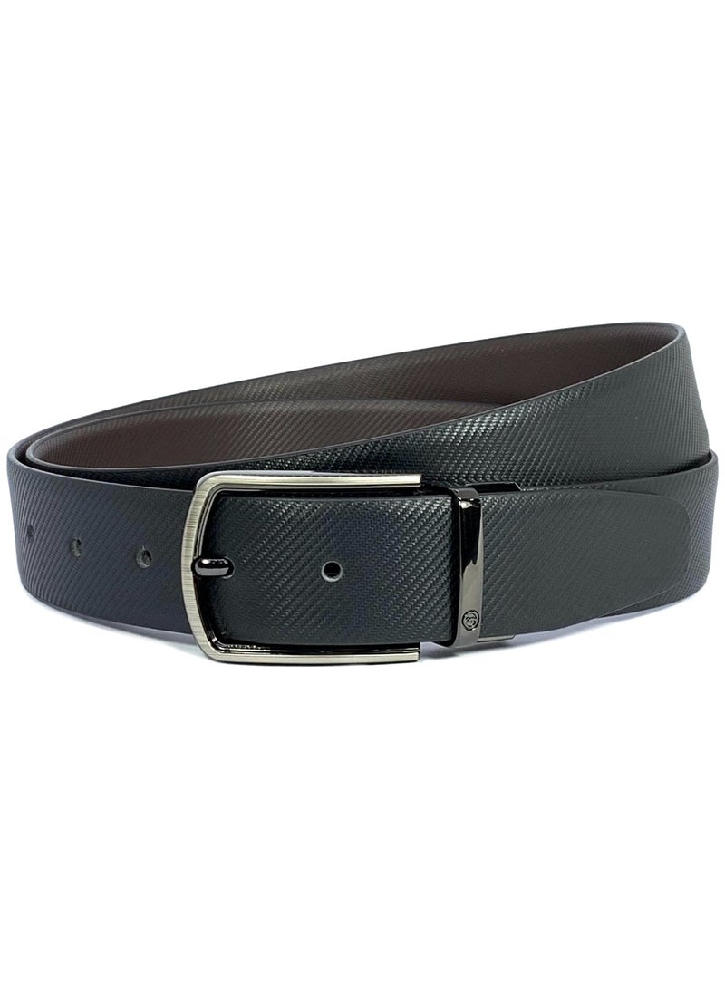 Classic Milano Genuine Leather Reversible Belt for Men | Black & Brown Formal Belt for Business or Office Wear | Men's Leather Belt