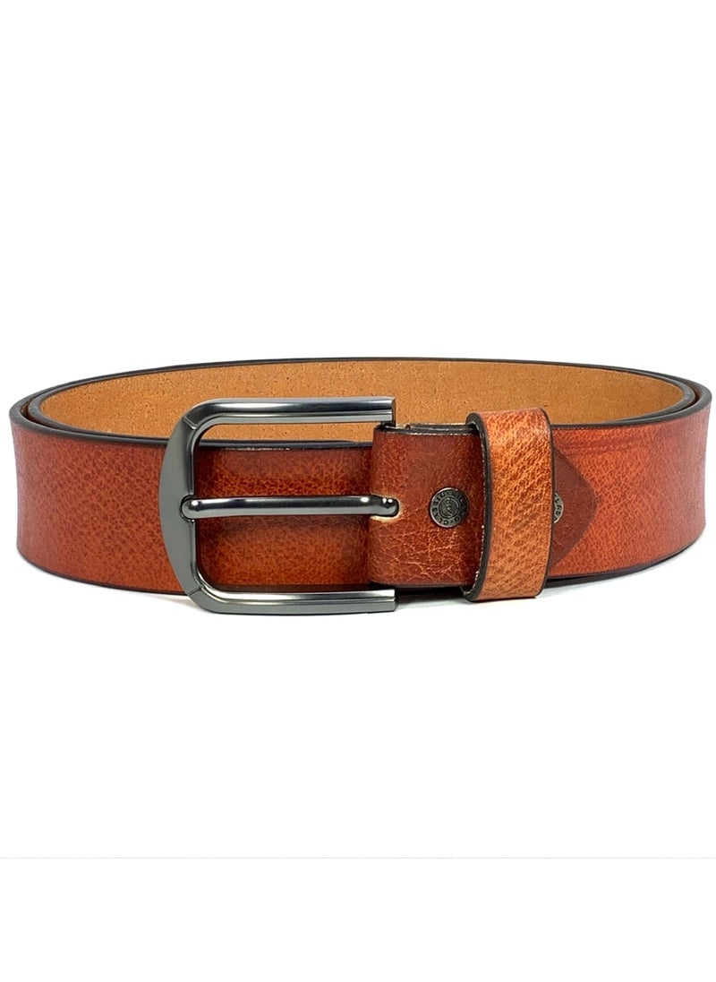 Classic Milano Genuine Leather Belt for Men - Semi-Casual & Party Wear Belt for Jeans, Casual Outfits, and Gifts - Brown Men’s Belt