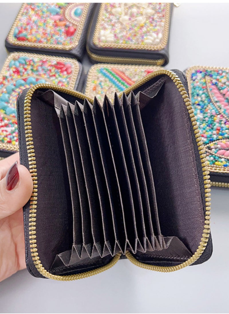 2024 New Arrival Ethnic Vintage Handcrafted Rice Bead Clutch Wallet