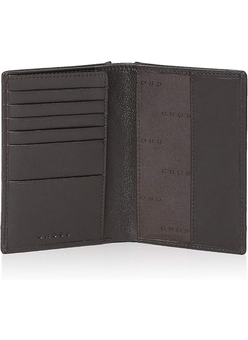 Cross Brown Passport Wallet Leather Wallets for Men Latest Gents Purse with Card Holder Compartment (AC028389N-3)