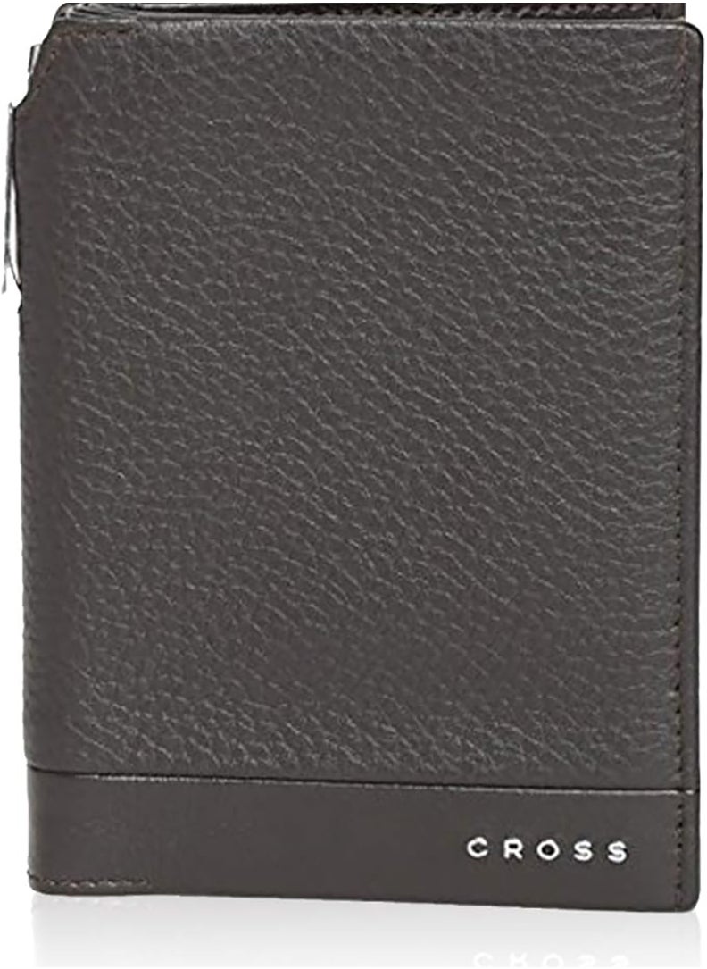 Cross Brown Passport Wallet Leather Wallets for Men Latest Gents Purse with Card Holder Compartment (AC028389N-3)