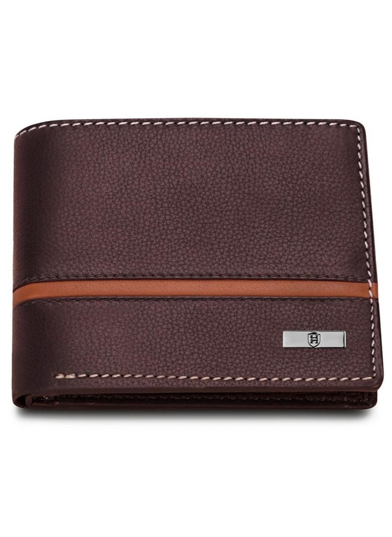 HORNBULL Denial Brown Leather Wallet for Men | Wallets Men with RFID Blocking | Mens Wallet Leather