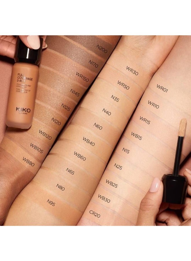 Full Coverage 2-In-1 Foundation And Concealer Warm Beige 30