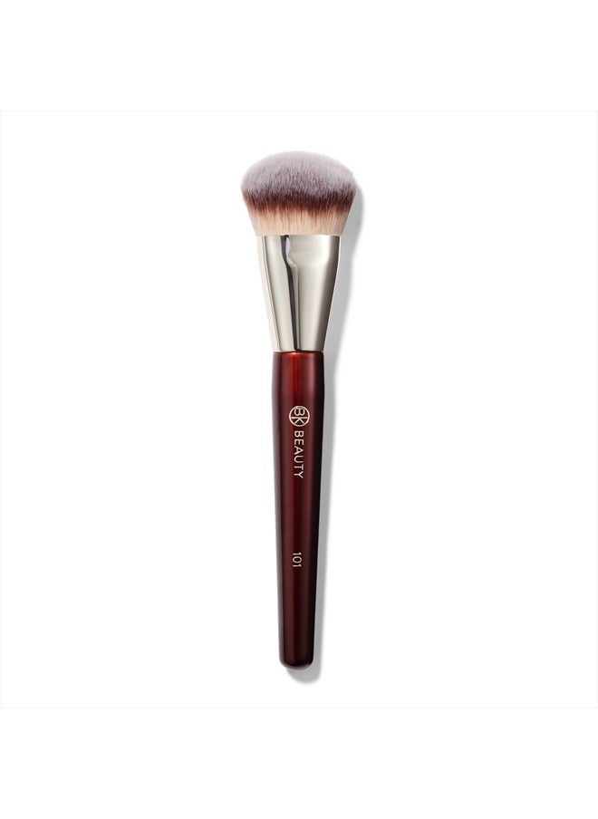 BRUSHES - 101 CONTOURED FOUNDATION BRUSH - Contoured Foundation Brush - Foundation Makeup Brushes - Face Brush For Liquid Or Cream Foundations