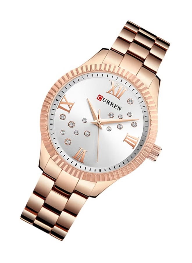 Women's Water Resistant Alloy Analog Watch Rose Gold