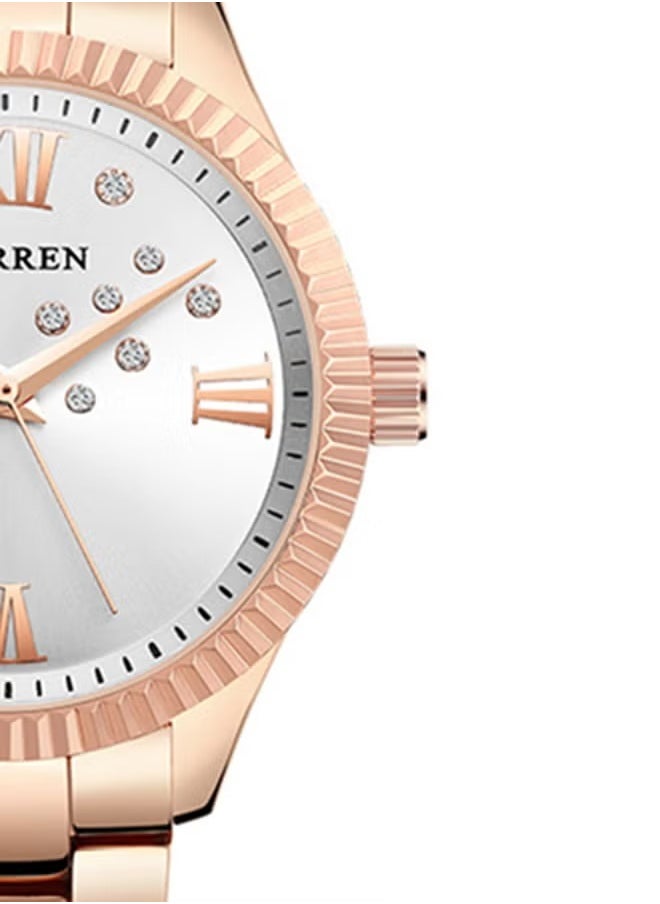 Women's Water Resistant Alloy Analog Watch Rose Gold