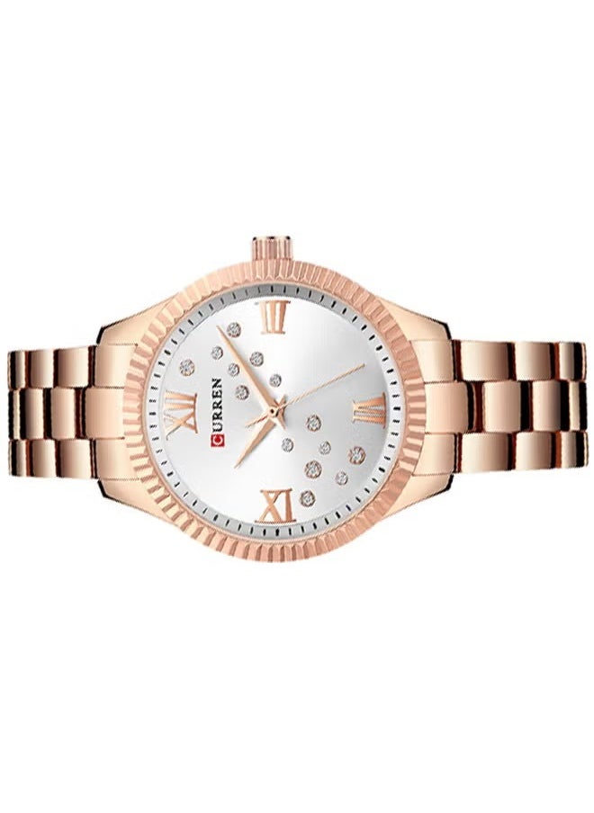 Women's Water Resistant Alloy Analog Watch Rose Gold