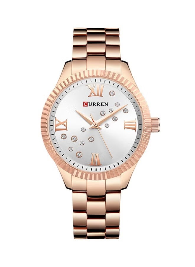 Women's Water Resistant Alloy Analog Watch Rose Gold