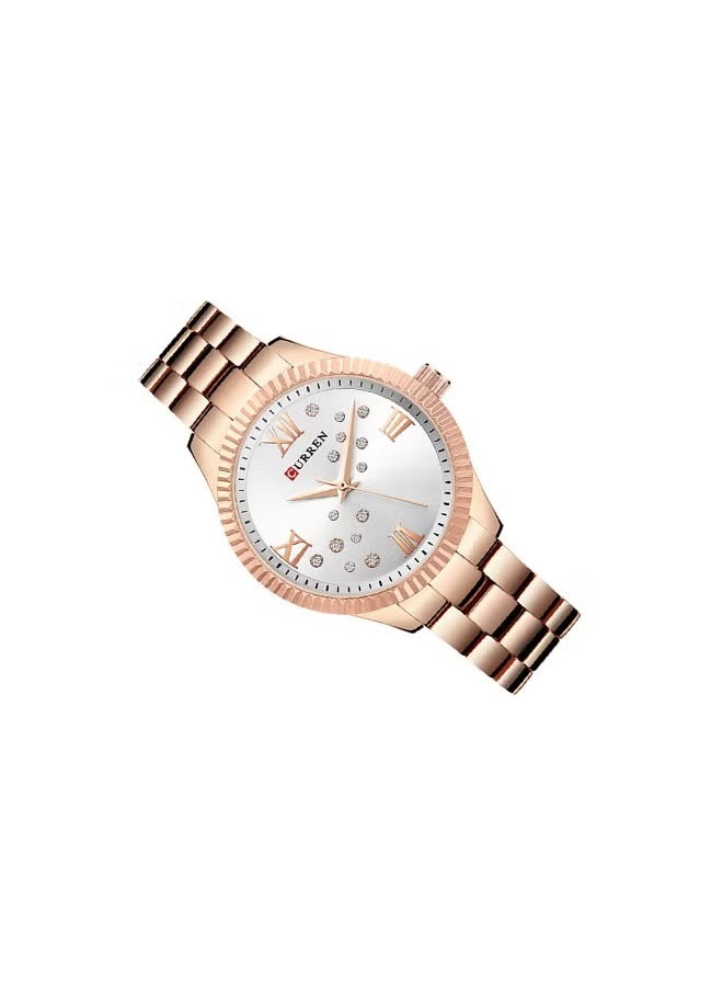 Women's Water Resistant Alloy Analog Watch Rose Gold