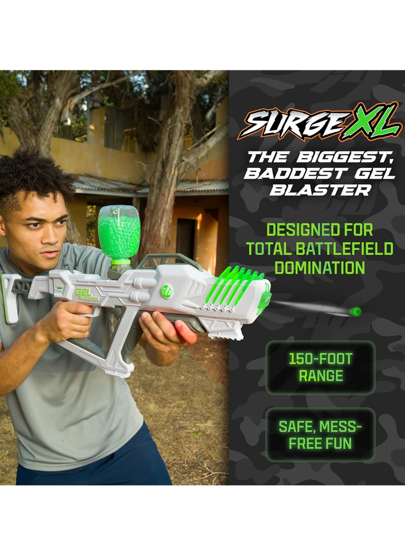 The Original Supersized Gel Blaster Surge XL - Splat Ball Gun 150+ Foot Range - Toy Gel Blasters with Water Based Beads - Semi, Full-Auto, Triple Burst Modes - Outdoor Games & Toys - Ages 14+