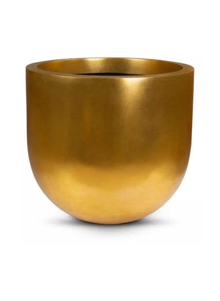 Pandora floor planter, Ø 70 cm, height 63.5 cm, gold leaf Pot Indoor