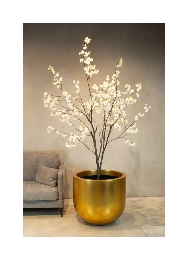 Pandora floor planter, Ø 70 cm, height 63.5 cm, gold leaf Pot Indoor