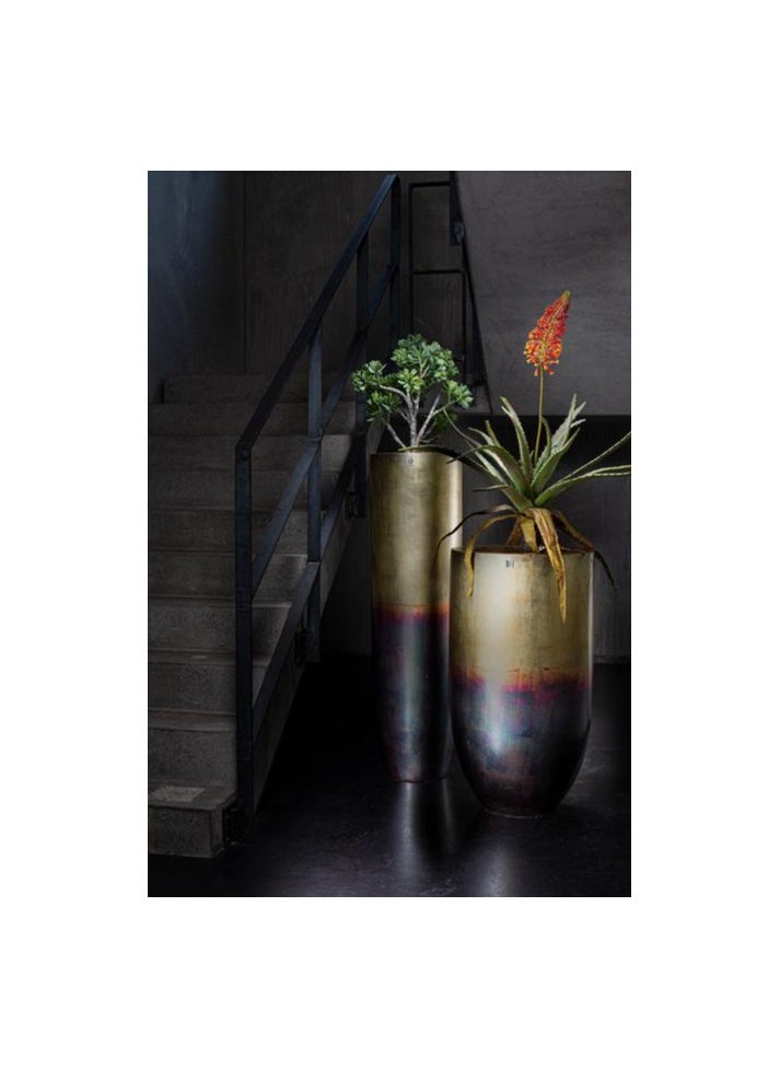 Pandora floor vase, Ø 50 cm, height 90 cm, oxidized brass Pot Indoor