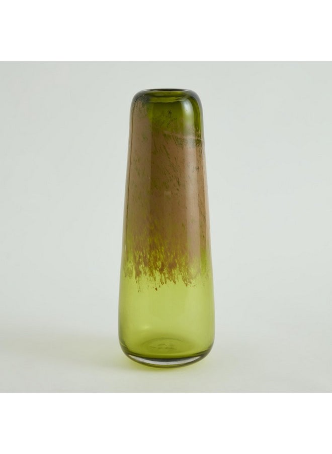 Reva Glass Vase with Powder Band 11.5 x 31 x 11.5 cm