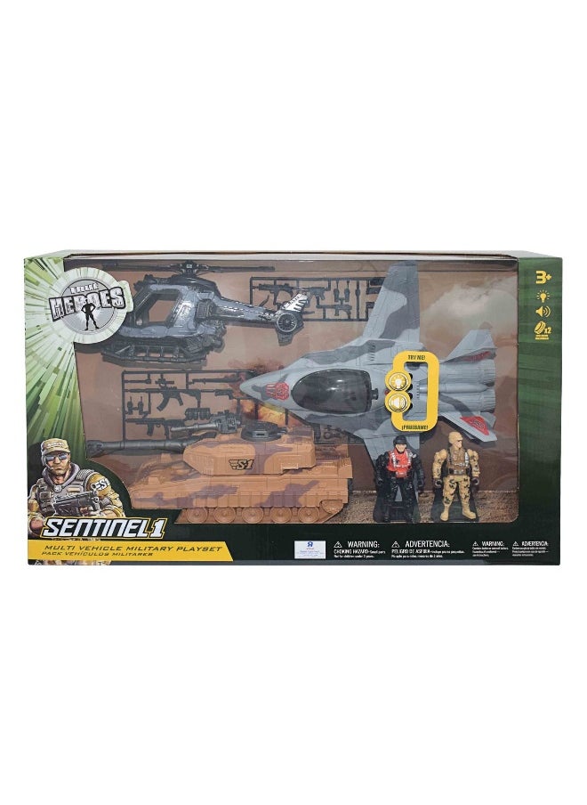 True Heroes Sentinel1 Multi Vehicle Military Playset