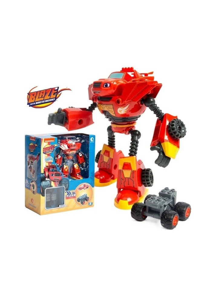 Hurricane Car Set Alloy Deformation Car Speed ​​Monster Car Robot Children's Toys (Yurur Colour:White - Red