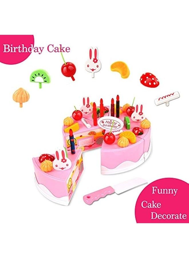 Children's Birthday Cake Play Set with Candles 37-Pieces