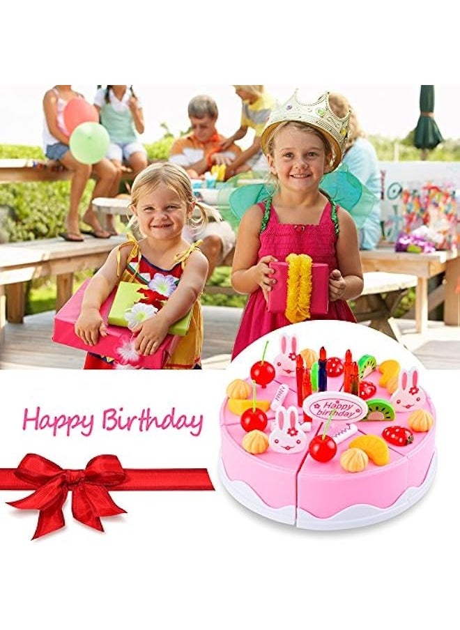 Children's Birthday Cake Play Set with Candles 37-Pieces