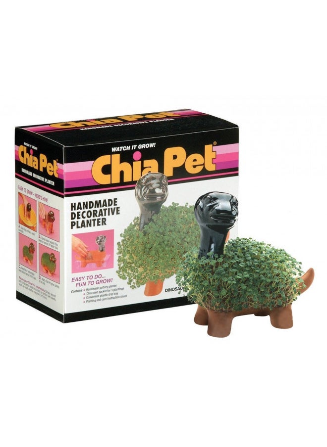 Chia Pet Dinosaur Collectable with Seed Pack, Decorative Pottery Planter, Easy to Do and Fun to Grow, Novelty Gift, Perfect for Any Occasion