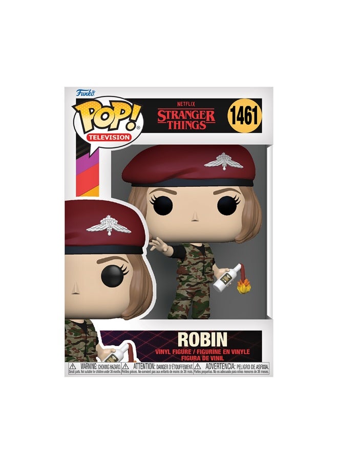 POP TV Stranger Things S4 Robin with Molotov Cocktail Vinyl Figure (10 cm)