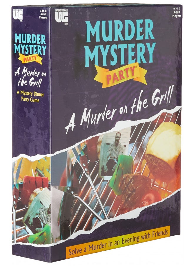 Murder Mystery Party Games - A Murder on the Grill, Host Your Own Cookout Murder Mystery Dinner for 8 Adult Players, Solve the Case with Crime Scene Clues, 18 Years and Up