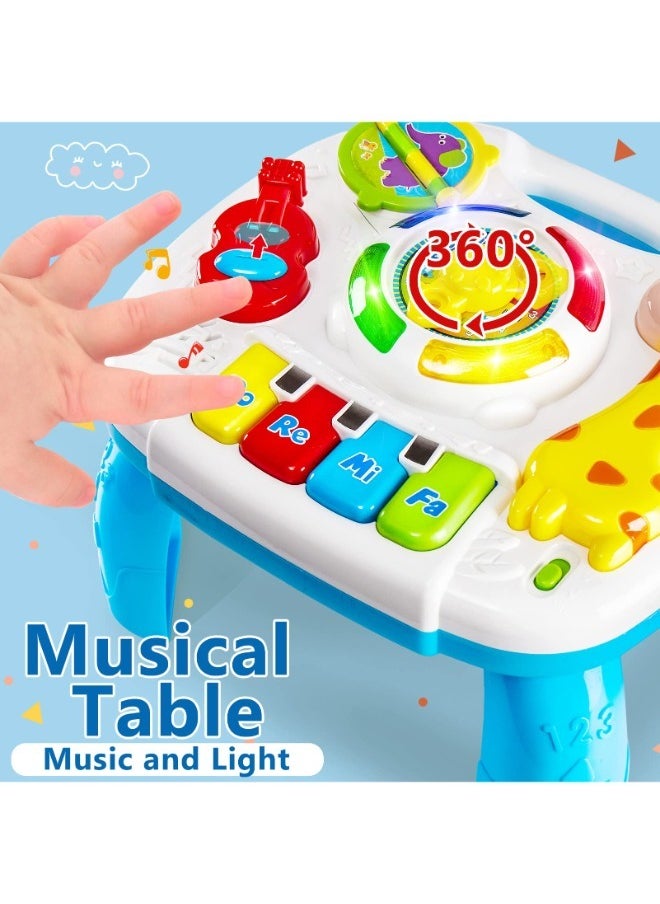 Baby Toys Musical Learning Table, Activity Table for Babies 18+ Months, Learning Center Gifts for Toddler Boys Girls