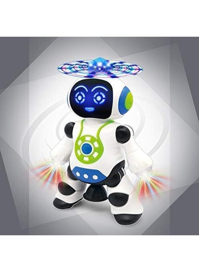 Dancing Robot with 360° Rotation, Music, & 3D Flashing Lights – Electro Dancing Toy for Kids