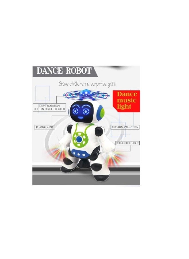 Dancing Robot with 360° Rotation, Music, & 3D Flashing Lights – Electro Dancing Toy for Kids