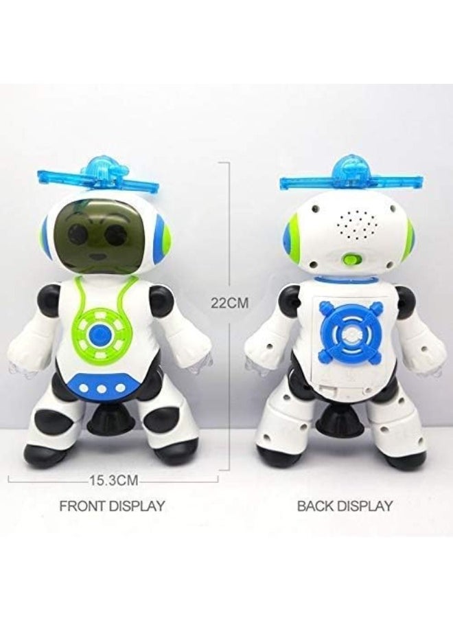 Dancing Robot with 360° Rotation, Music, & 3D Flashing Lights – Electro Dancing Toy for Kids