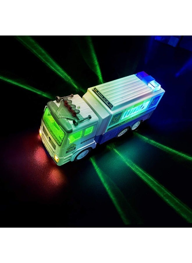 Electric Police Car Toy with 4D Lights – Automatic Steering Police Car for Boys & Girls | Imaginative Play Gift