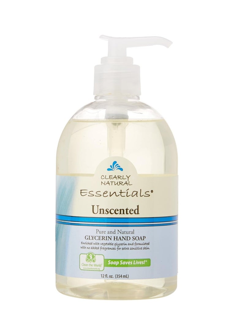 CLEARLY NATURAL Hand Soap Liquid Glycol Unscented, 12 Ounce